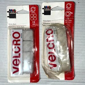 Lot of 2 VELCRO 12 7/8in(2.2cm) and 1 18”x3/4”(45.7cm X 1.9cm) Sticky Back NEW!